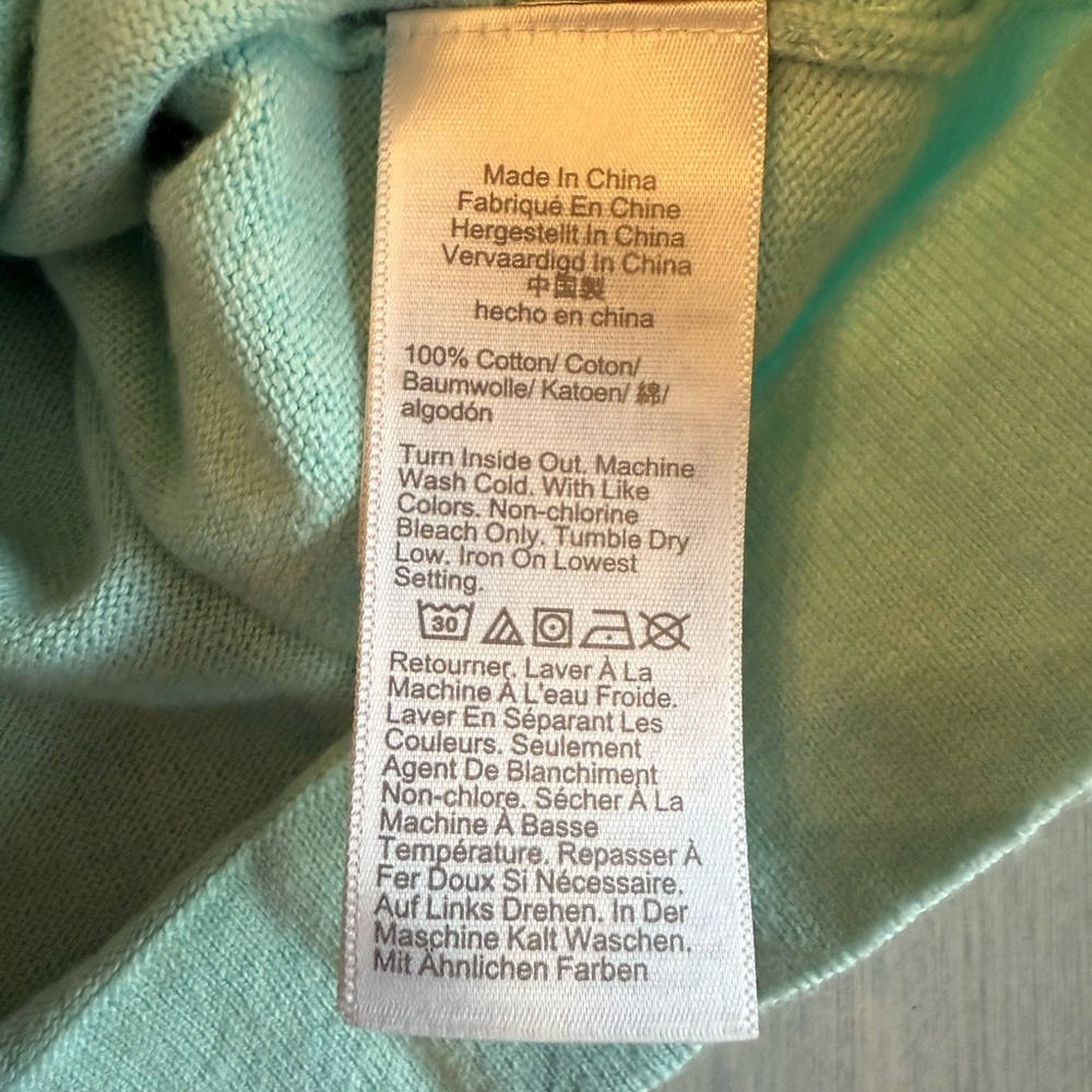 J Crew Factory Ruffle Neck Sweater in Mint XL - Picture 4 of 6